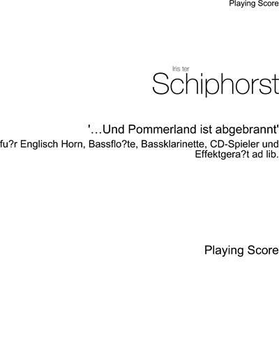 "…Und Pommerland ist abgebrannt"