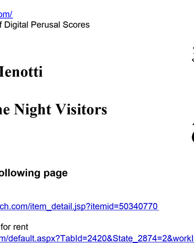Amahl and the Night Visitors