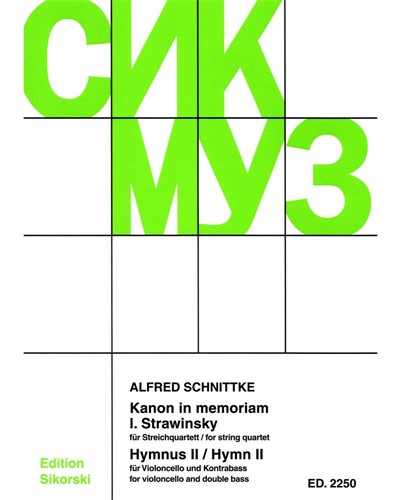 'Canon in Memoriam Igor Stravinsky' & 'Hymn II'