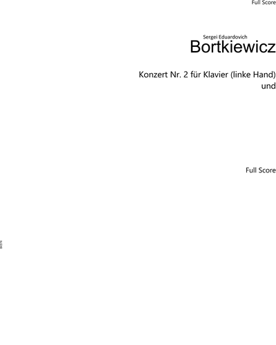Concerto No. 2 for Piano (Left Hand), op. 28