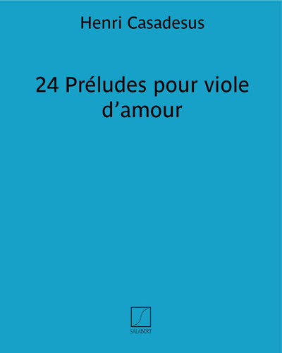 24 Préludes pour viole d’amour