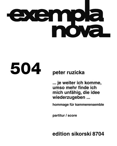 ... je weiter ich komme, umso mehr finde ich mich unfähig, die Idee wiederzugeben ...