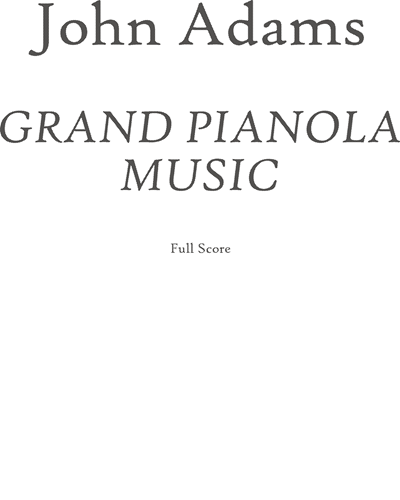 Grand Pianola Music