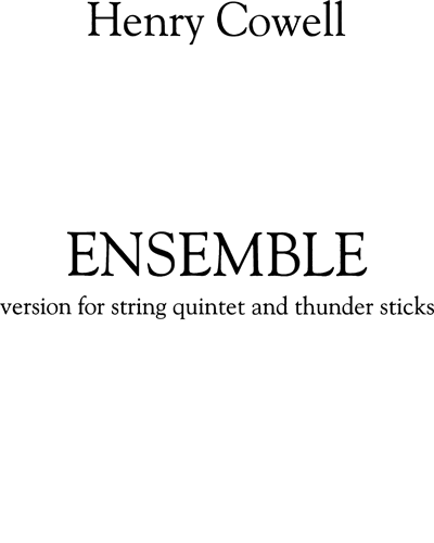 Ensemble [Original Version for String Quintet]
