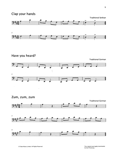 "Clap Your Hands" & "Have You Heard" & "Zum Zum Zum" & "Summer Goodbye" & "Can You Sing This Song" & "Pop Goes The Weasel"