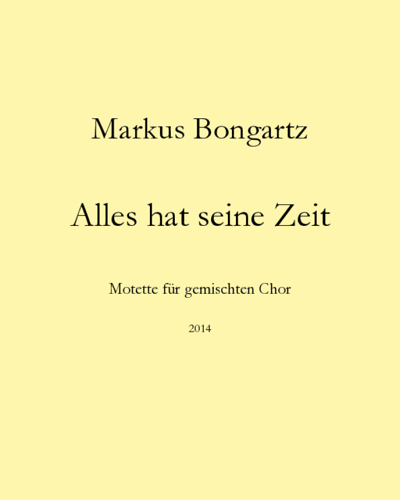 Alles hat seine Zeit