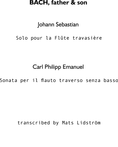 BACH, father & son
