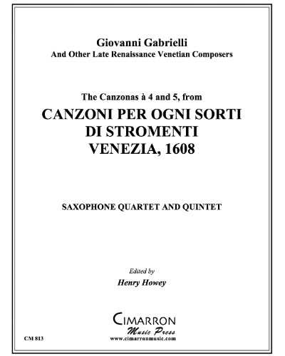 16 Canzoni (from 'Canzoni per ogni sorti di Stromenti, Venezia, 1608')