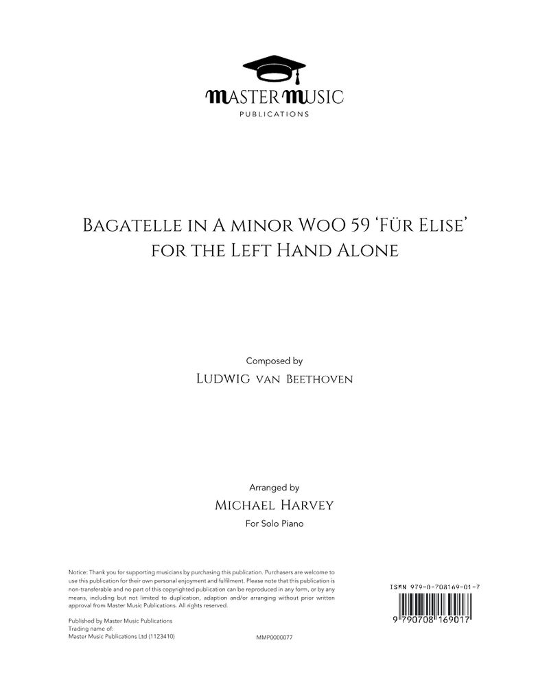 Bagatelle in A minor, WoO 59 'Für Elise'