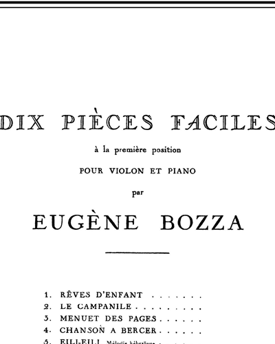 10 Pièces Faciles No. 7