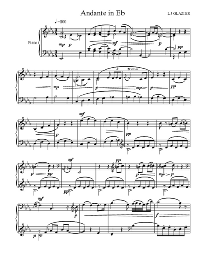 Andante in E Flat for Piano
