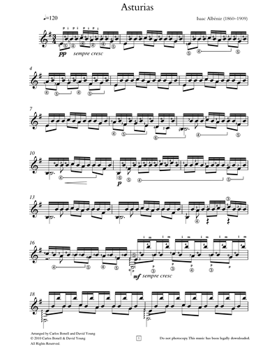 Asturias, op. 47 no. 5