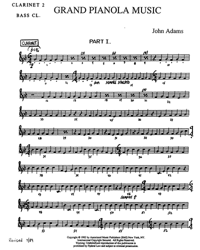 Clarinet 2 in Bb/Bass Clarinet