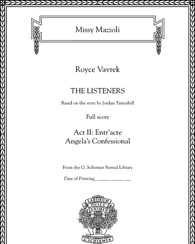 Angela’s Confessional (for voice and orchestra)
