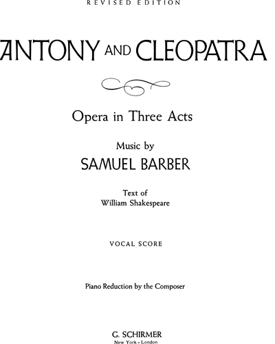 Antony and Cleopatra, op. 40