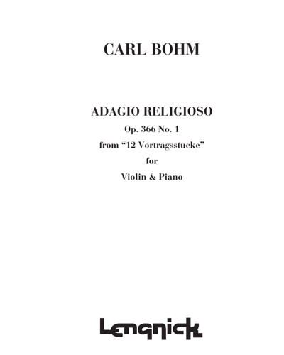 Adagio Religioso (from "12 Vortragsstucke")