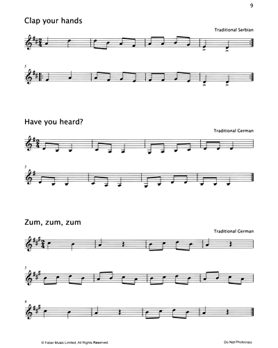 "Clap Your Hands" & "Have You Heard" & "Zum Zum Zum" & "Summer Goodbye" & "Can You Sing This Song" & "Pop Goes The Weasel"