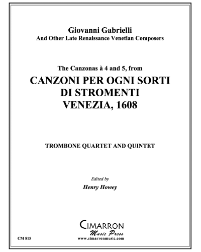 16 Canzoni (from 'Canzoni per ogni sorti di Stromenti, Venezia, 1608')