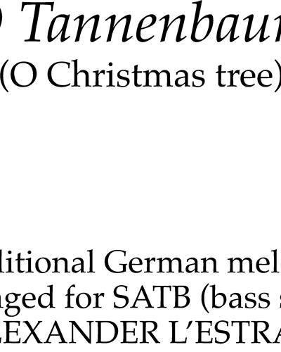 O Tannenbaum